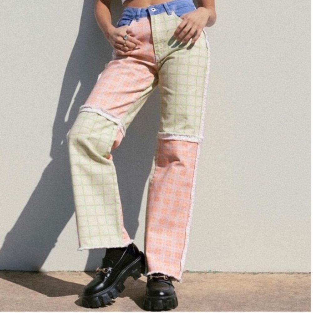 Urban Outfitters The Ragged Priest Pitch High Waist Straight Leg Jean Sz 30 US8